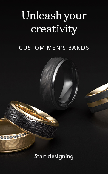 Unleash your creativity. Custom men's bands. Start designing.