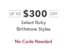Up to $300 off select Emerald birthstone styles. No code needed.