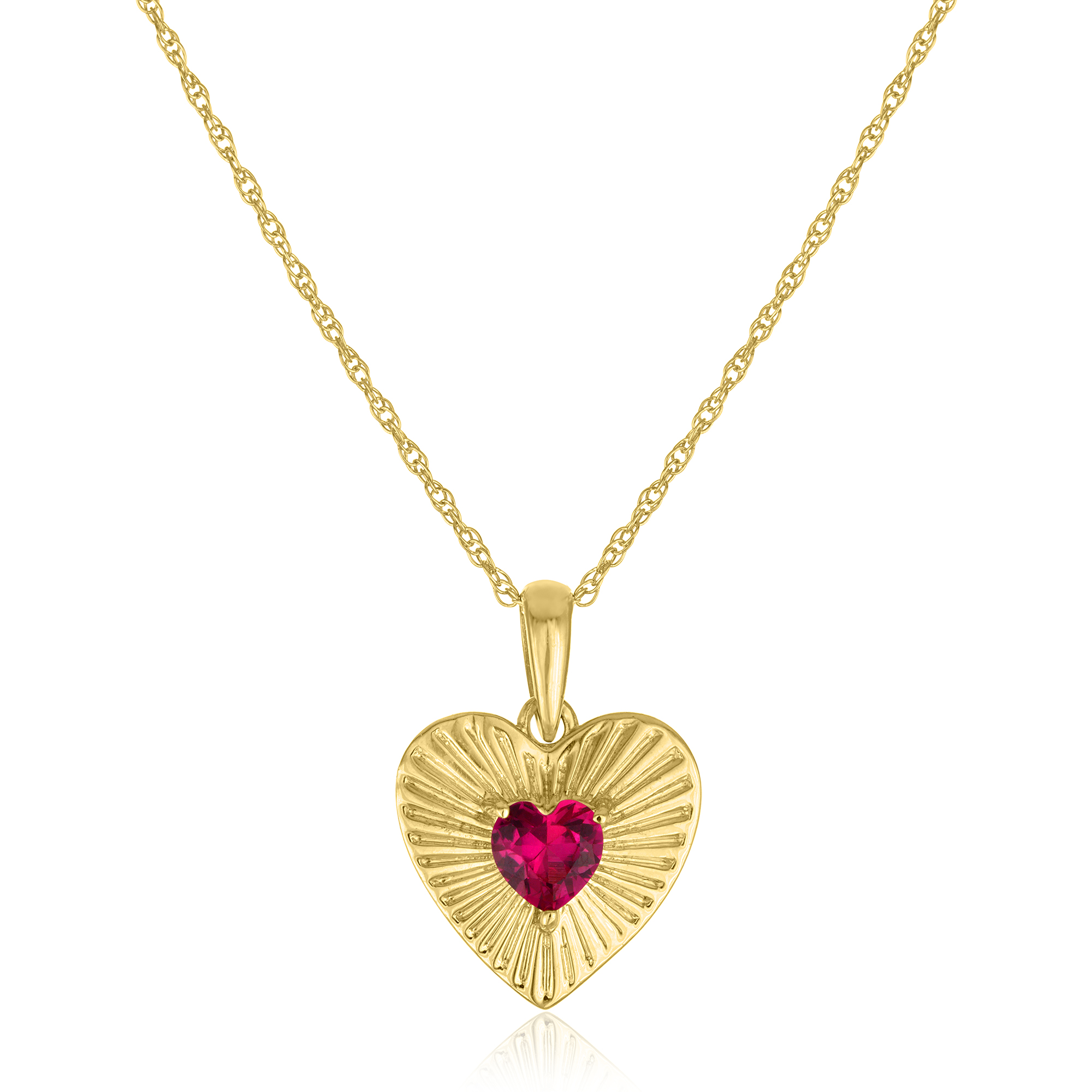 Ruby deals Heart Pendant Necklace