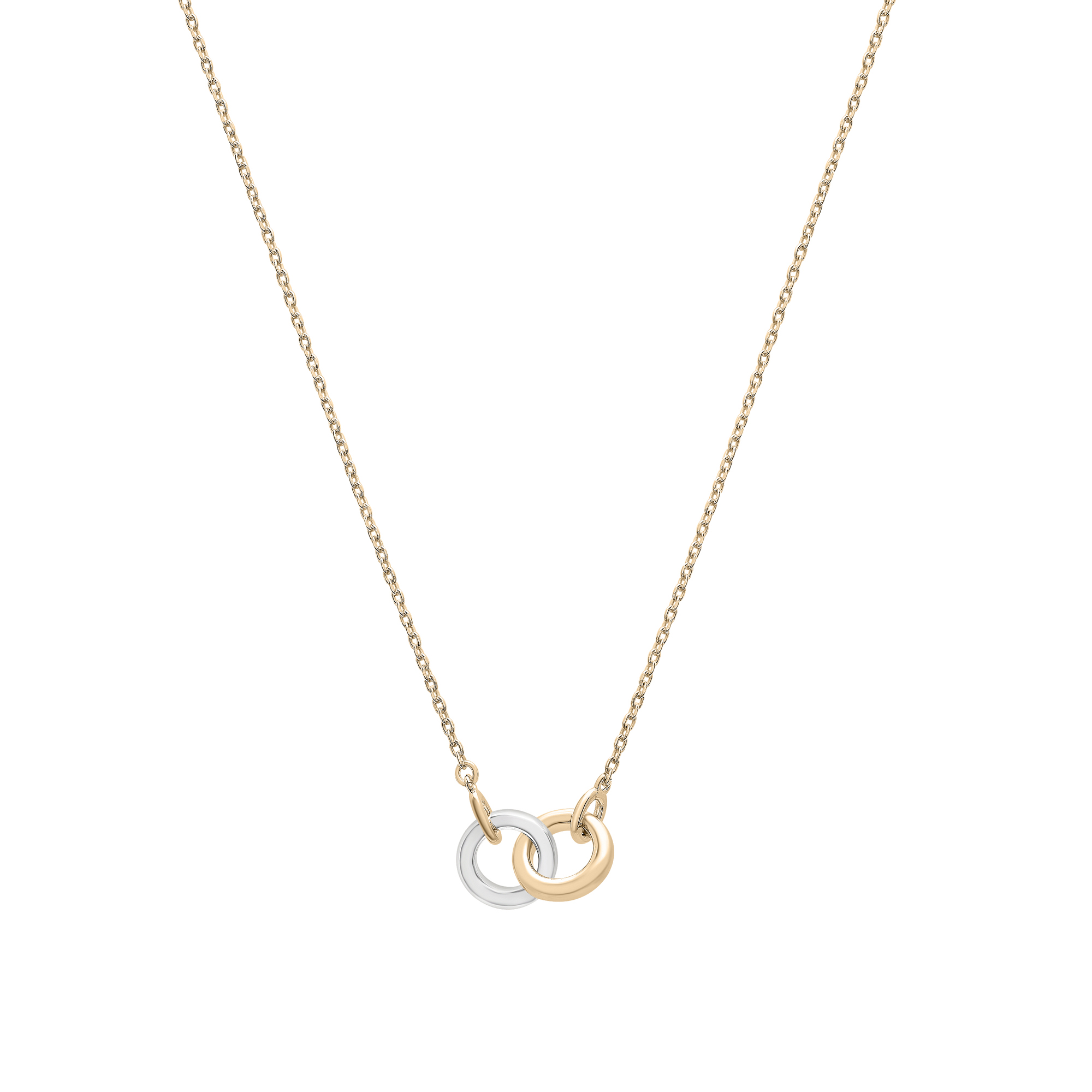 Laure by Aurate Two-Tone Linked Circle Necklace in Vermeil