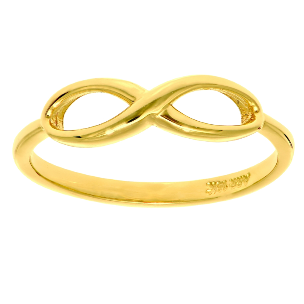 Infinity-Shaped Stacking Ring in 14K Yellow Gold