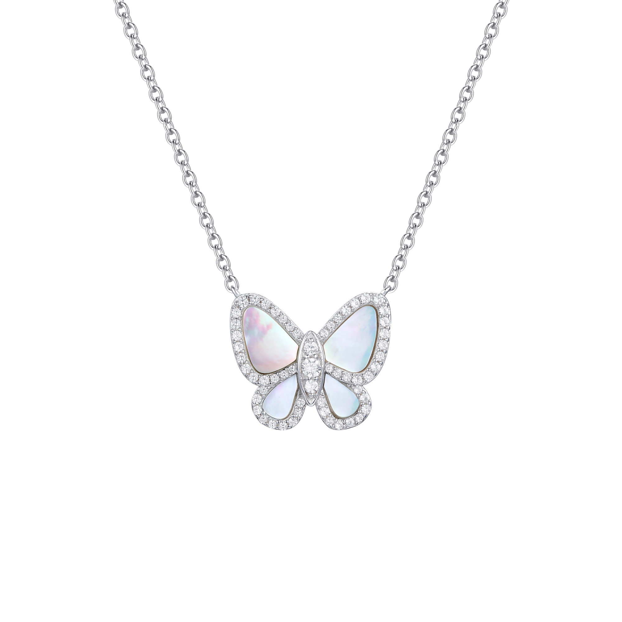 The Butterfly Elegance Necklace - Mother of Pearl and Zicornia - – Jaharii  Jewelry
