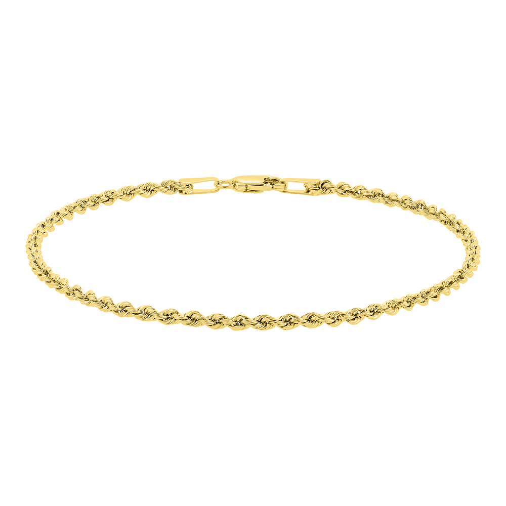 Oval Link Twist Bracelet 10K Yellow Gold 7.5