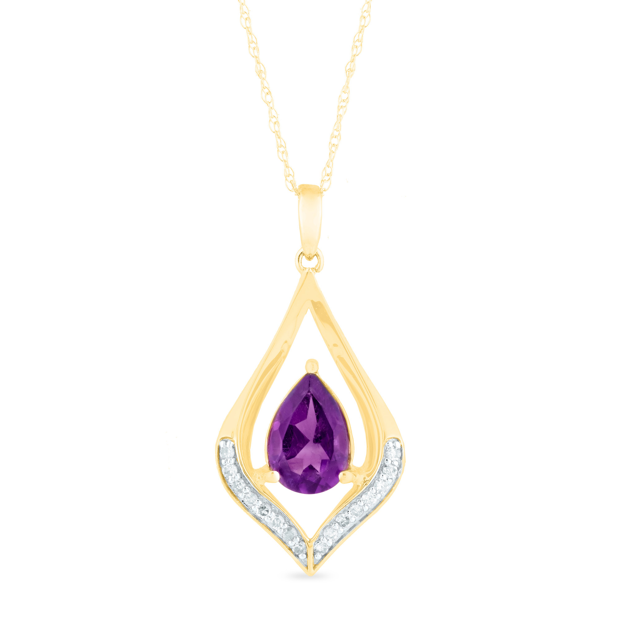 Pear-Shaped Pendant in 10K Gold