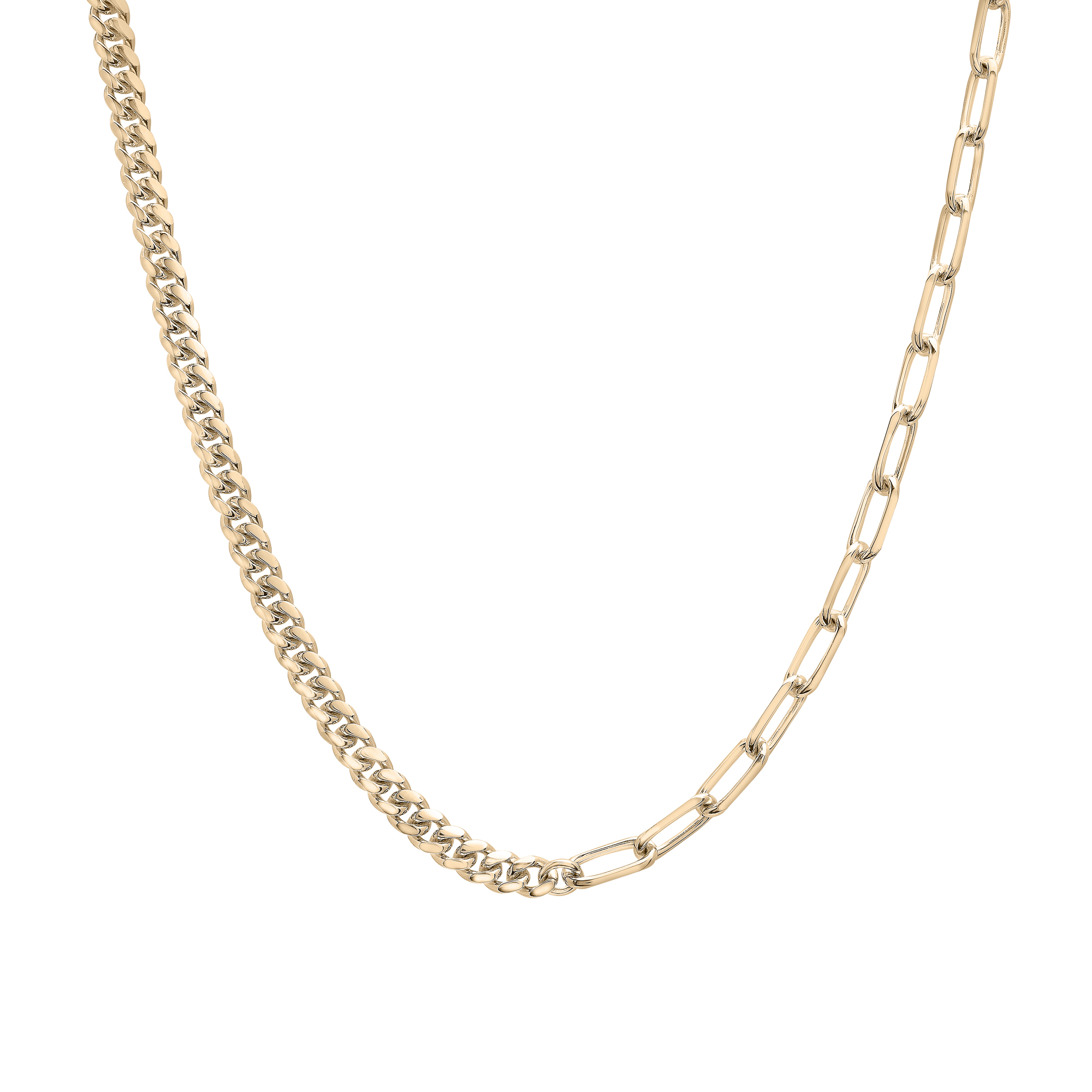 Light Beveled Curb Chain in 14K Yellow Gold, 22”