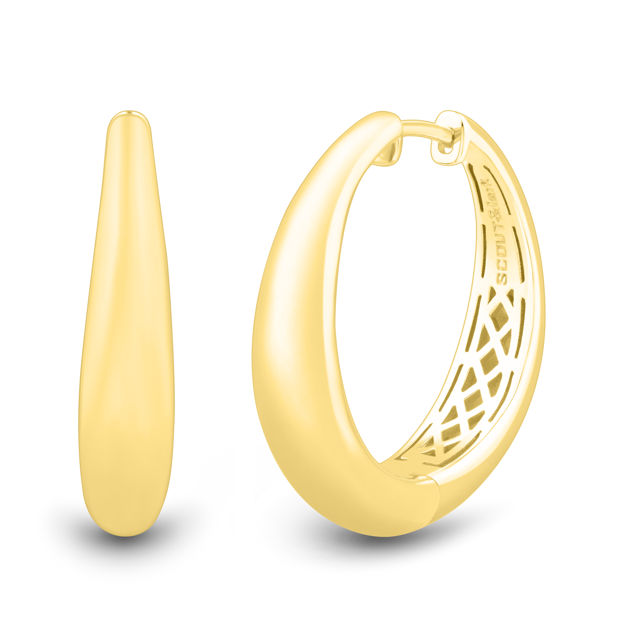 Lark amp; Berry 14kt yellow gold Veto diamond and sapphire hoop earring