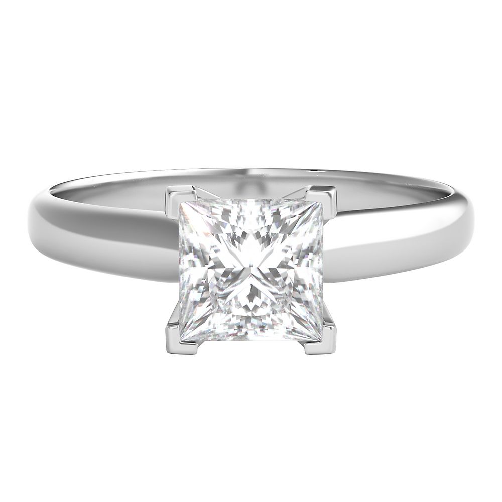 1 ct. tw. Ultima Diamond Princess Cut Solitaire Engagement Ring in