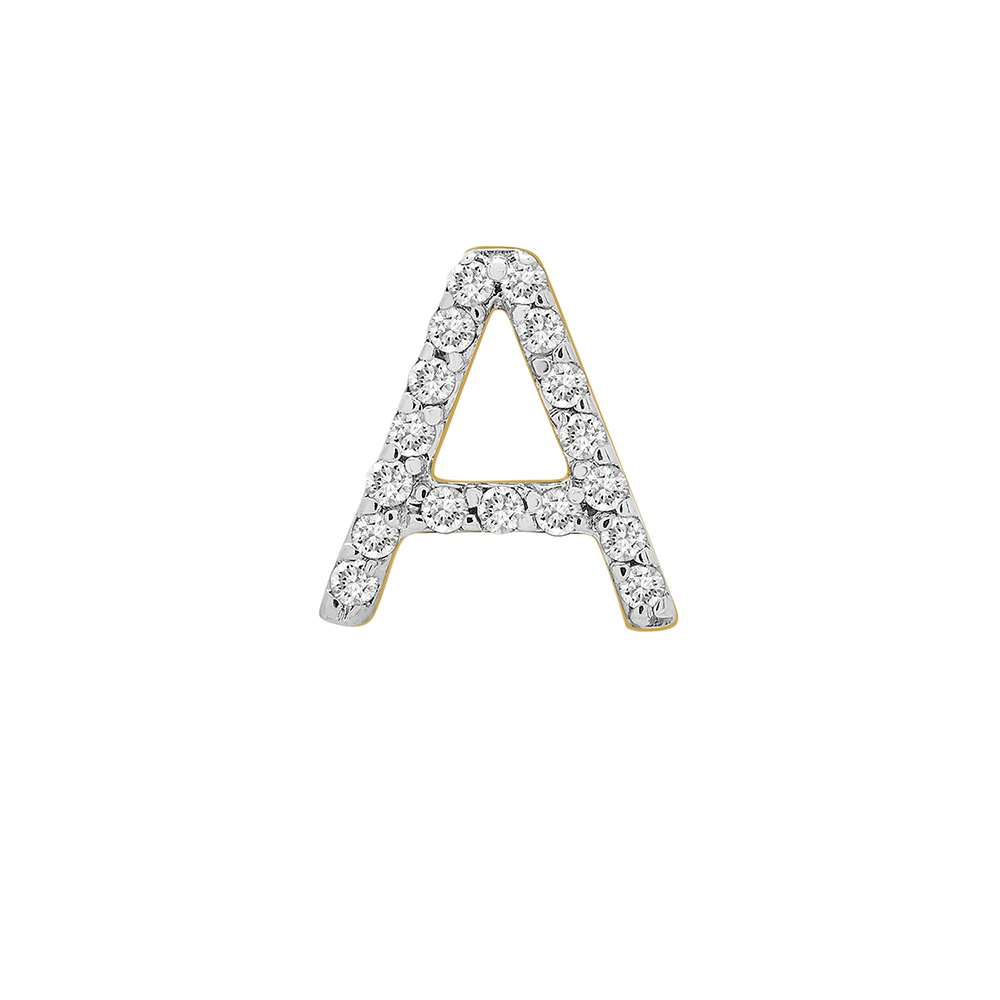 Buy Diamond Initial Stud Earrings, Personalized Gold Earrings Online in  India - Etsy