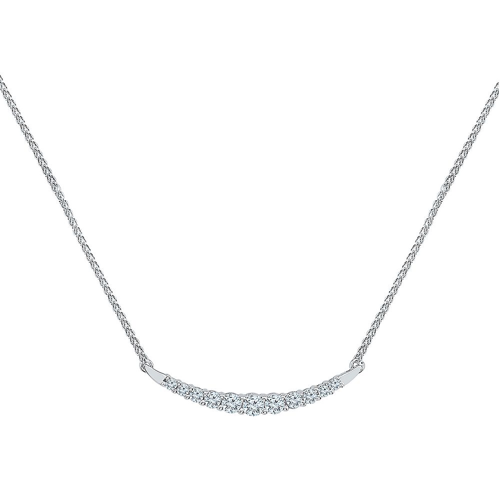 1/2 ct. tw. Diamond Necklace in 10K White Gold | Helzberg Diamonds