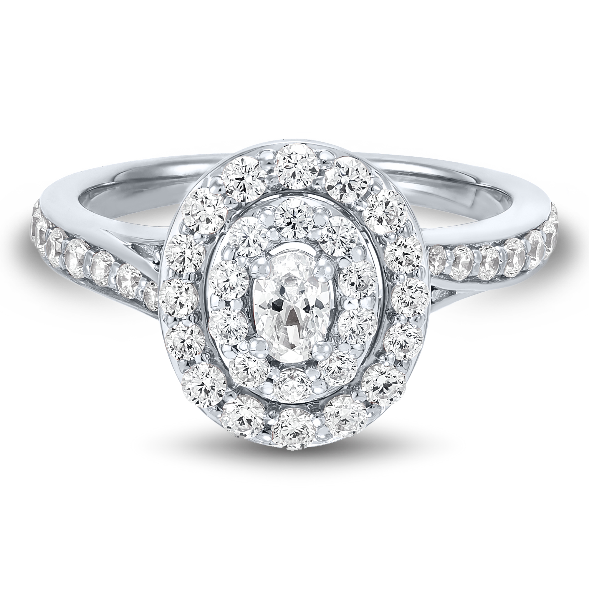 Helzberg Signature Diamond Halo Engagement Ring