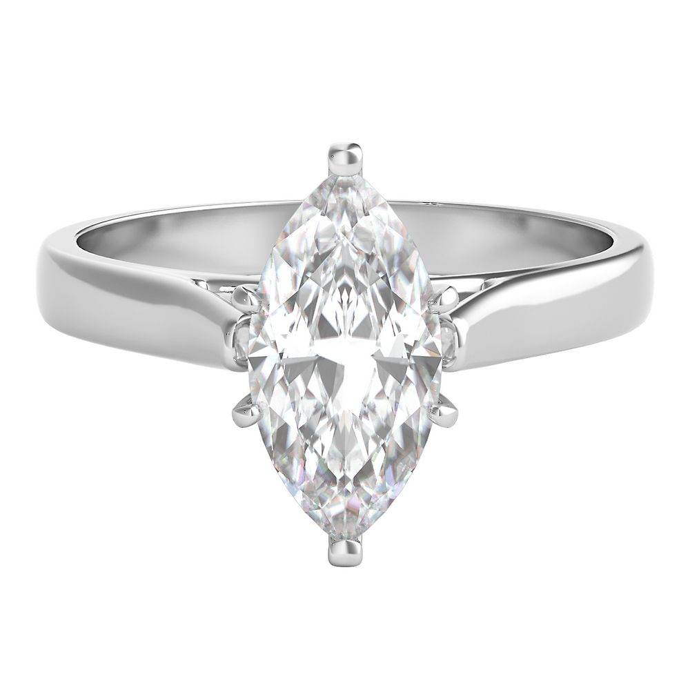 1 ct. tw. Diamond Solitaire Engagement Ring in 14K White Gold ...