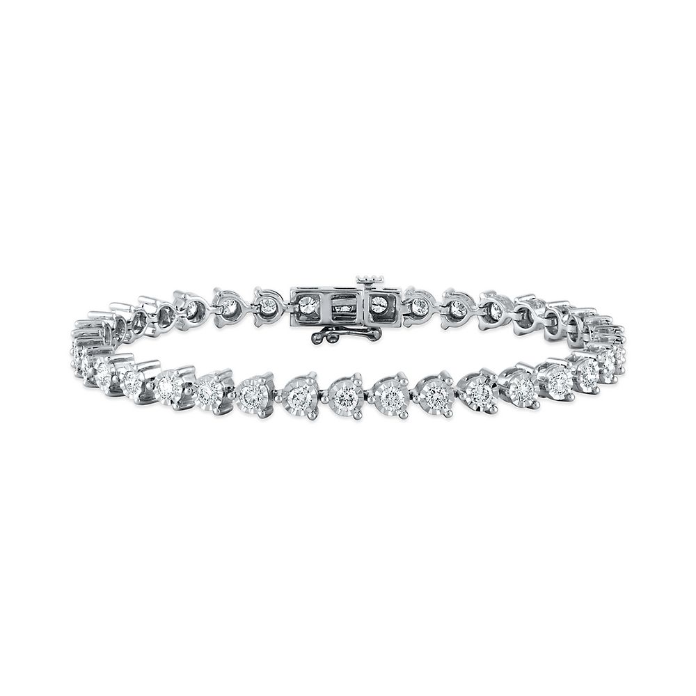 Diamond Tennis Bracelet in White 10K Gold | Helzberg Diamonds