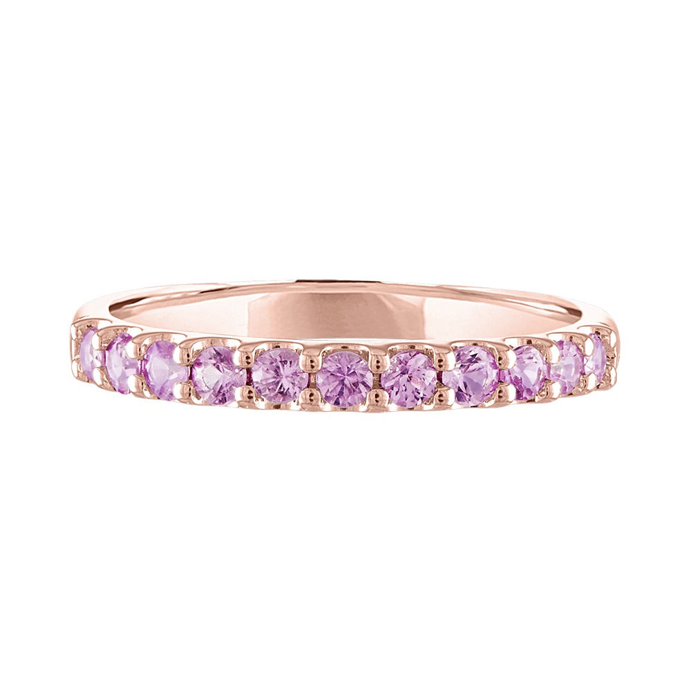 Pink Sapphire Band in 10K Rose Gold | Helzberg Diamonds