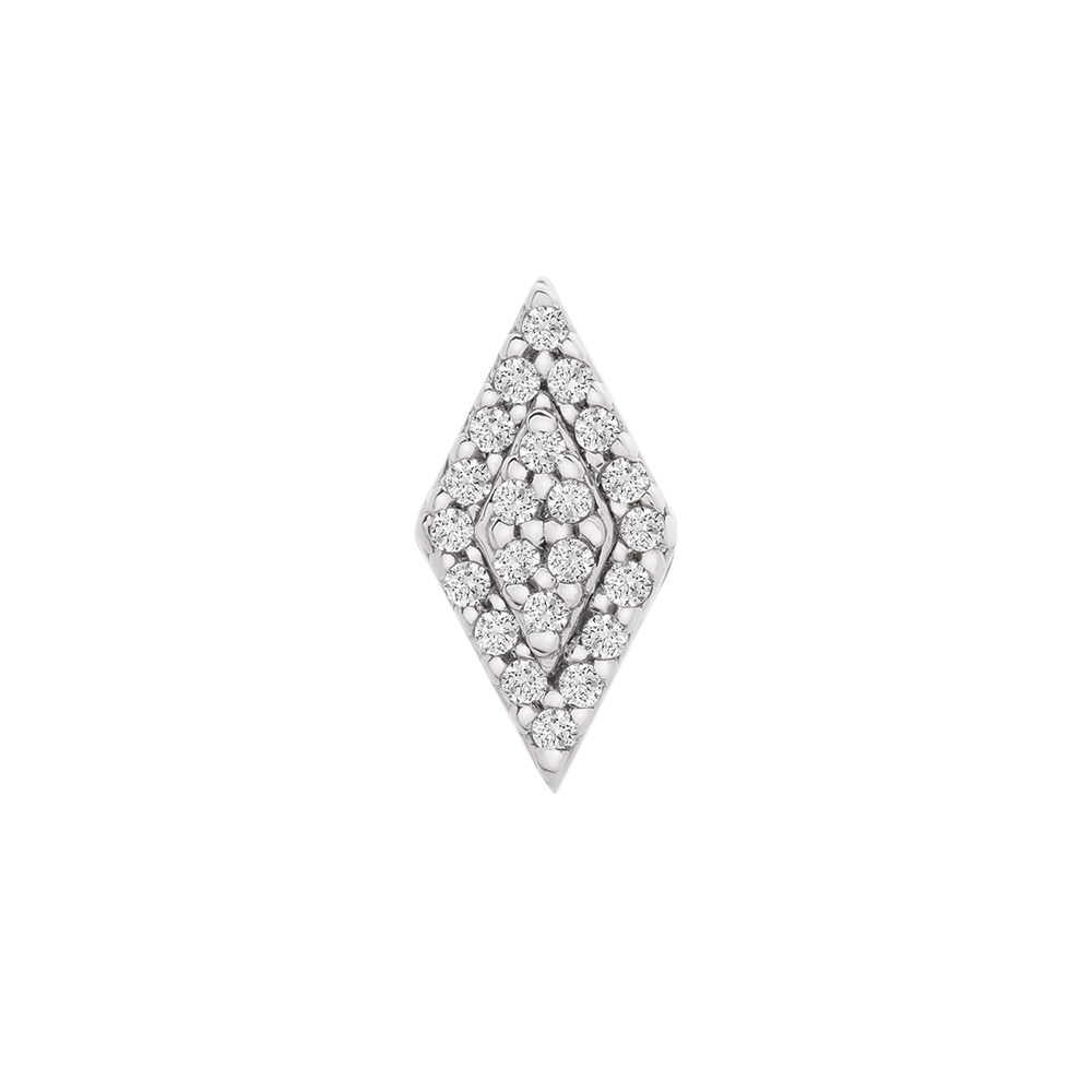 Diamond Single Stud Earring in 10K White Gold | Helzberg Diamonds