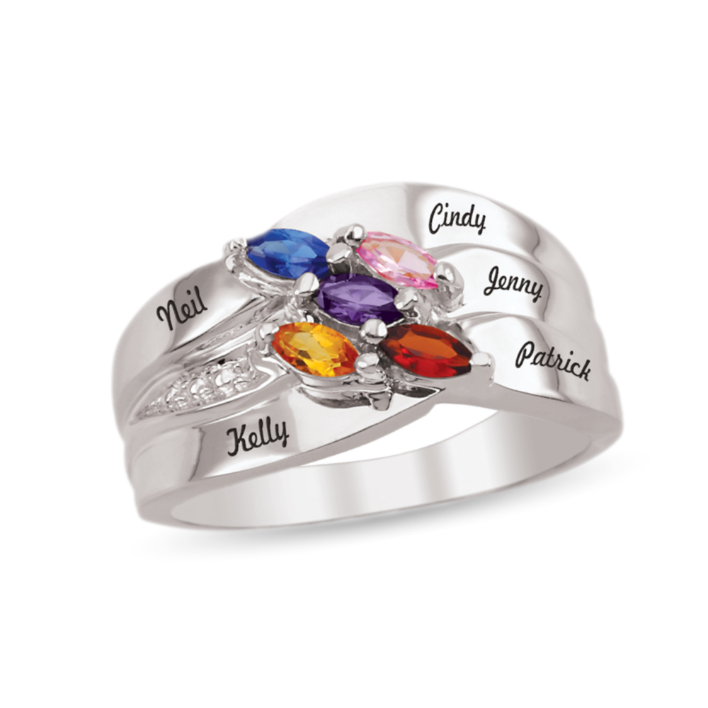 helzberg birthstone mother's rings