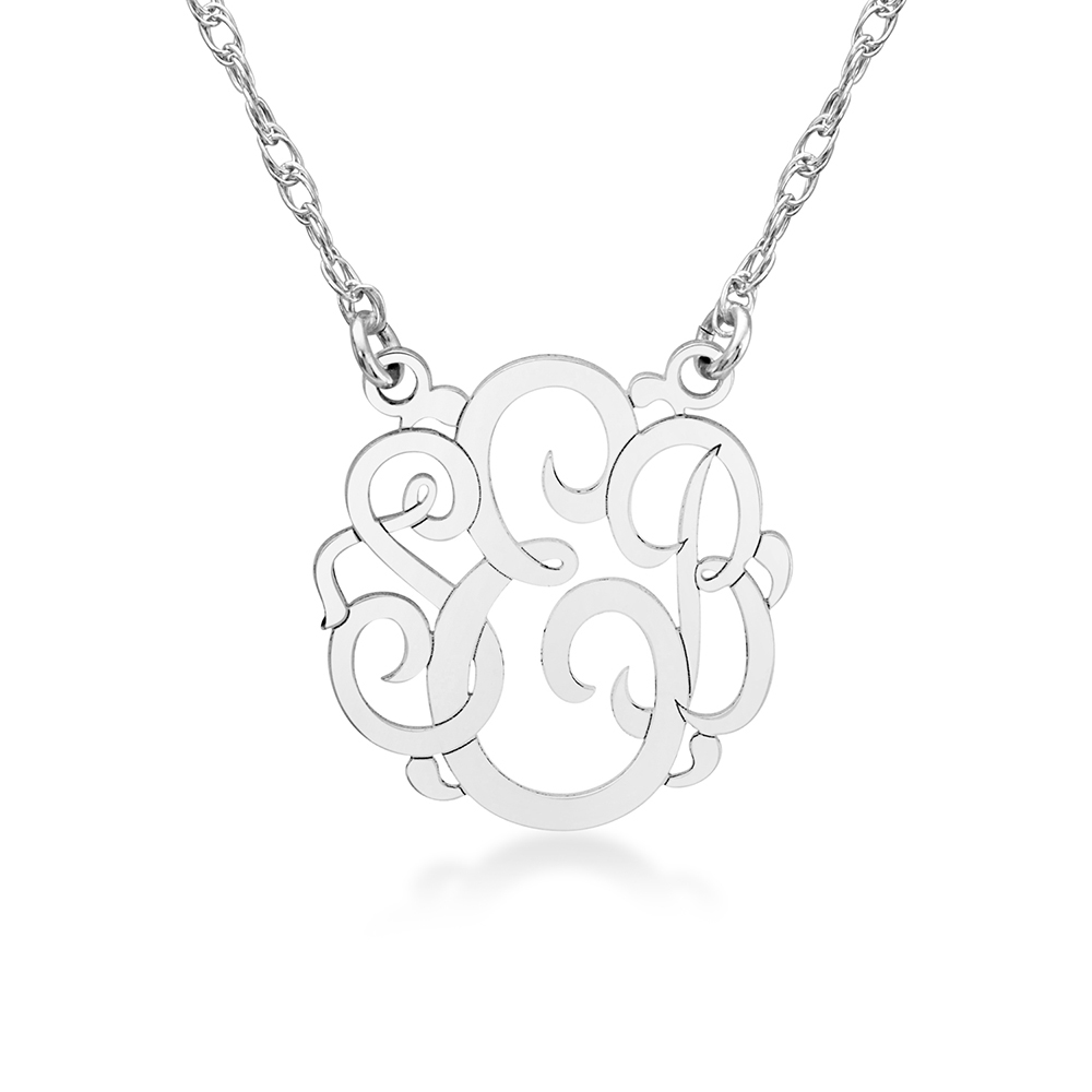 script monogram necklace featured at