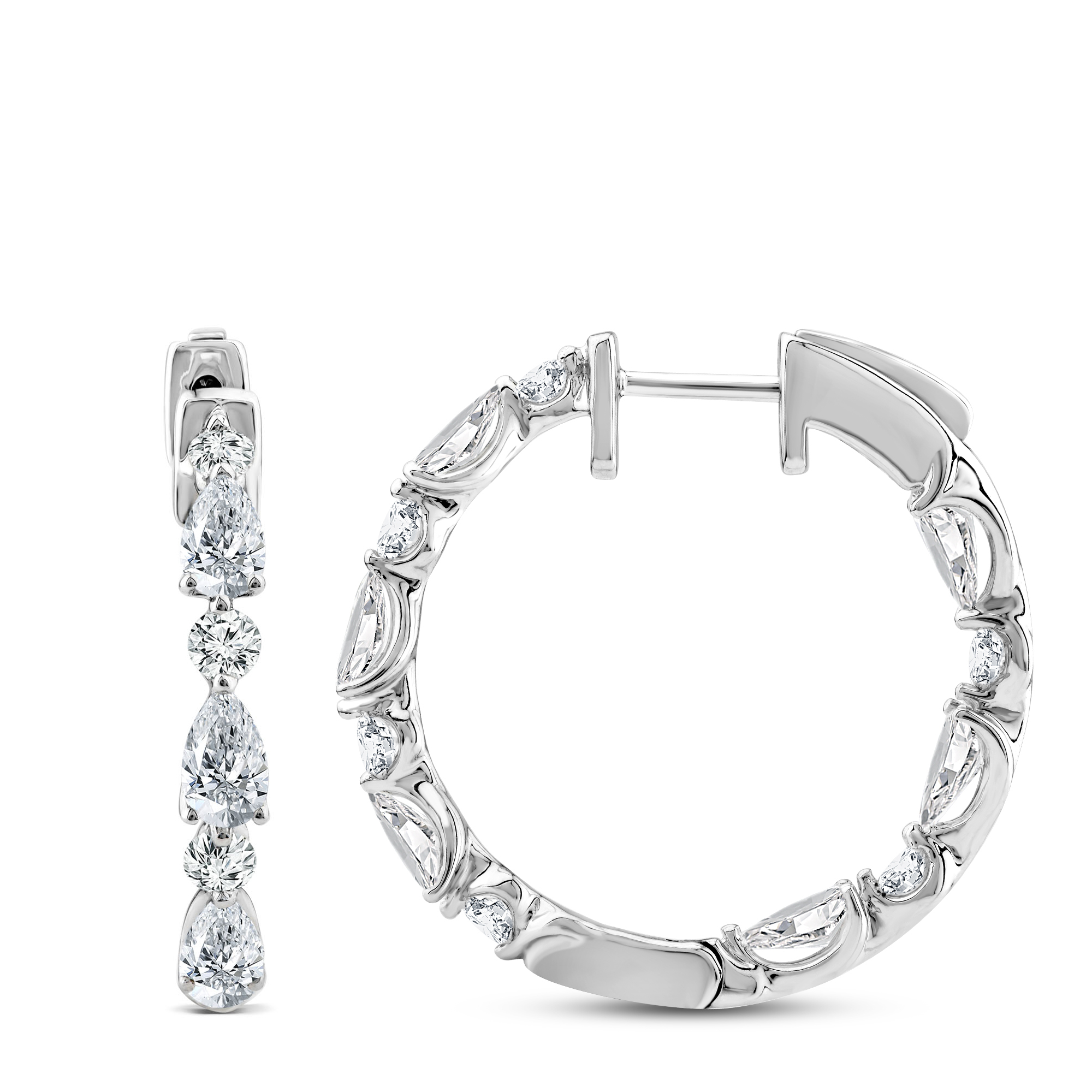 Helzberg Lab Grown Diamonds Lab Grown Diamond Inside-Out Hoops