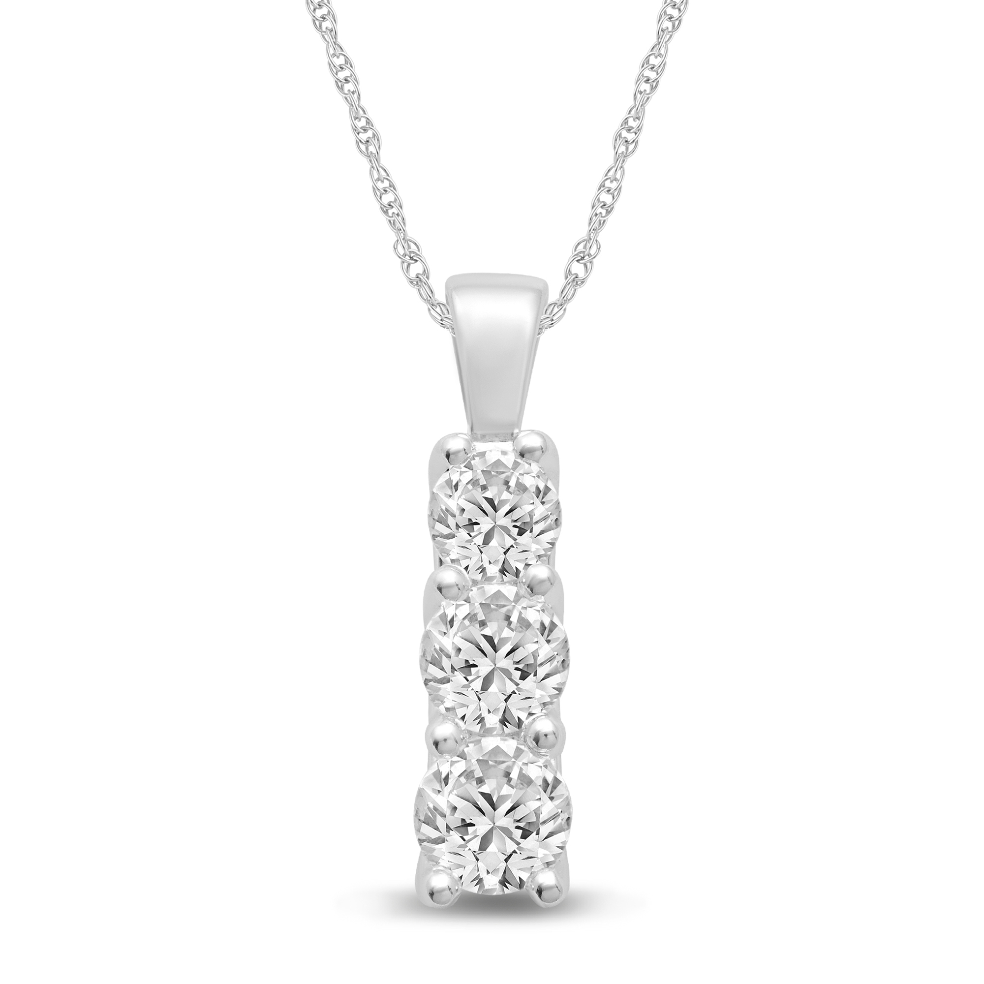 14K White 1/2 CTW Natural Diamond Lock Pendant - 87348-105-P