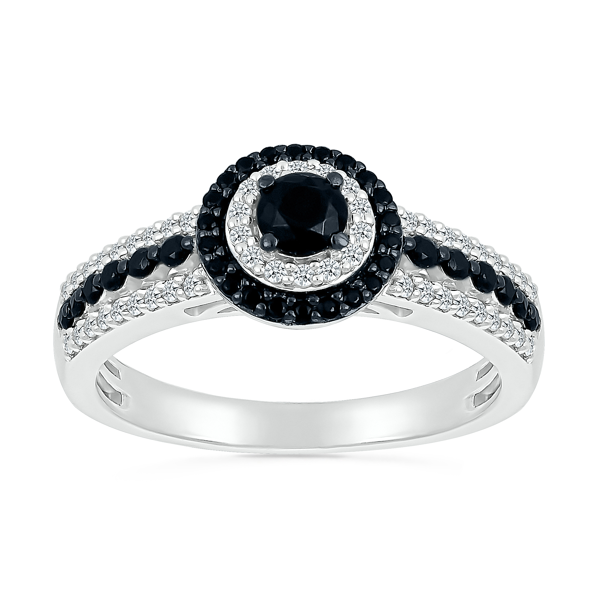 Helzberg black store diamond ring