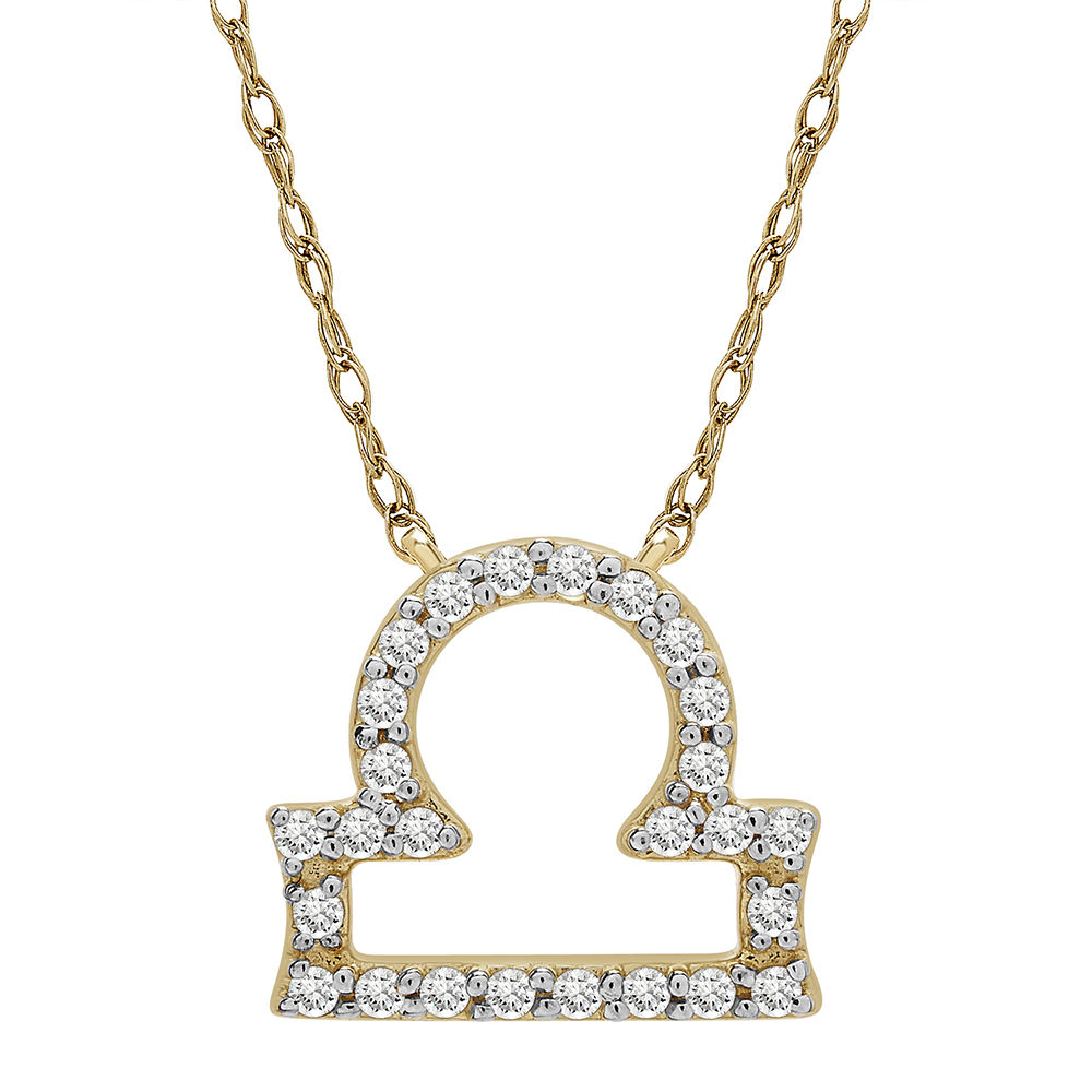 .01ct tw Diamond Louisiana State of Mind Necklace in 10K Rose & Yellow Gold