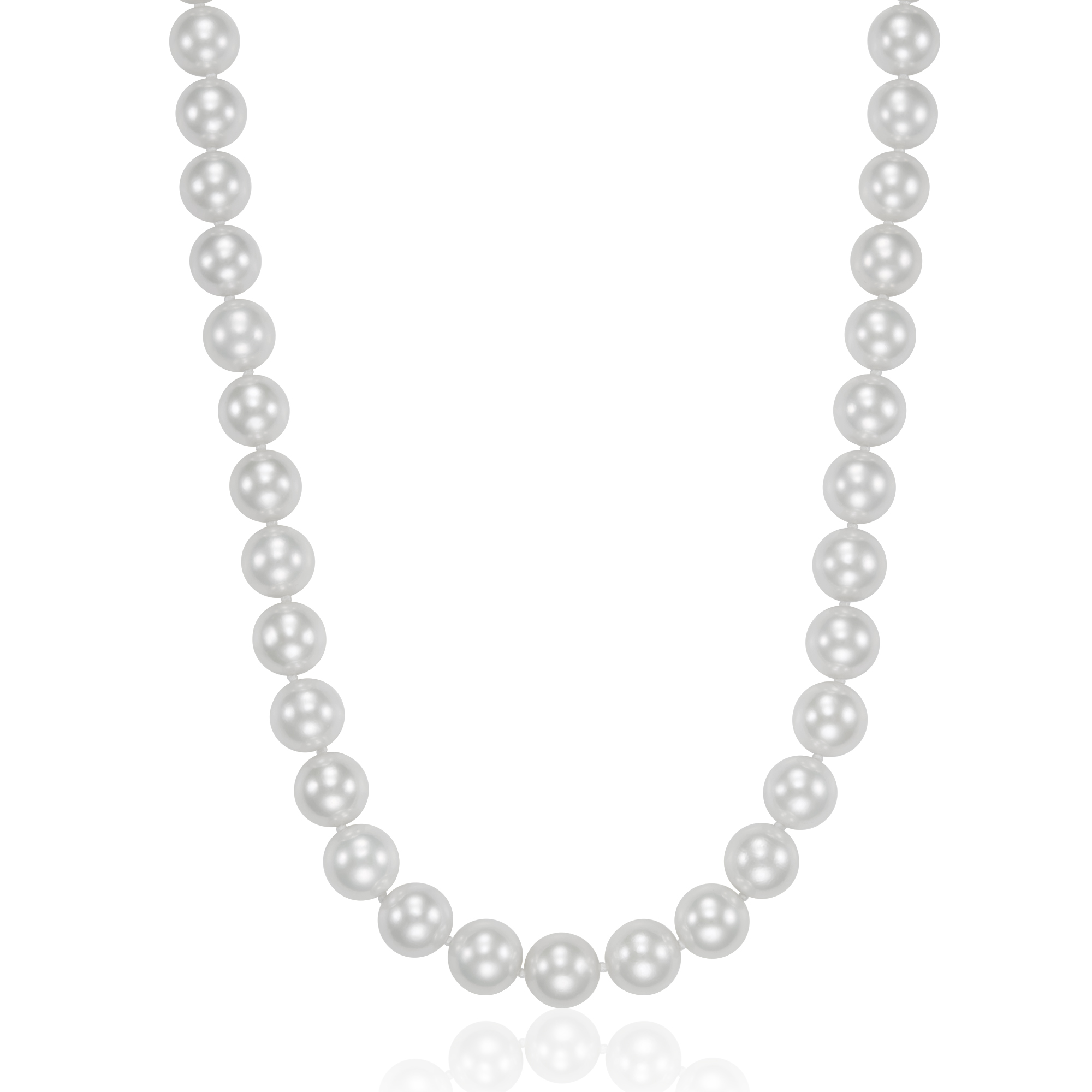 Freshwater Cultured Pearl Strand with Clasp of 14K Yellow Gold Necklace | Size 18" | Luxe Jewelry