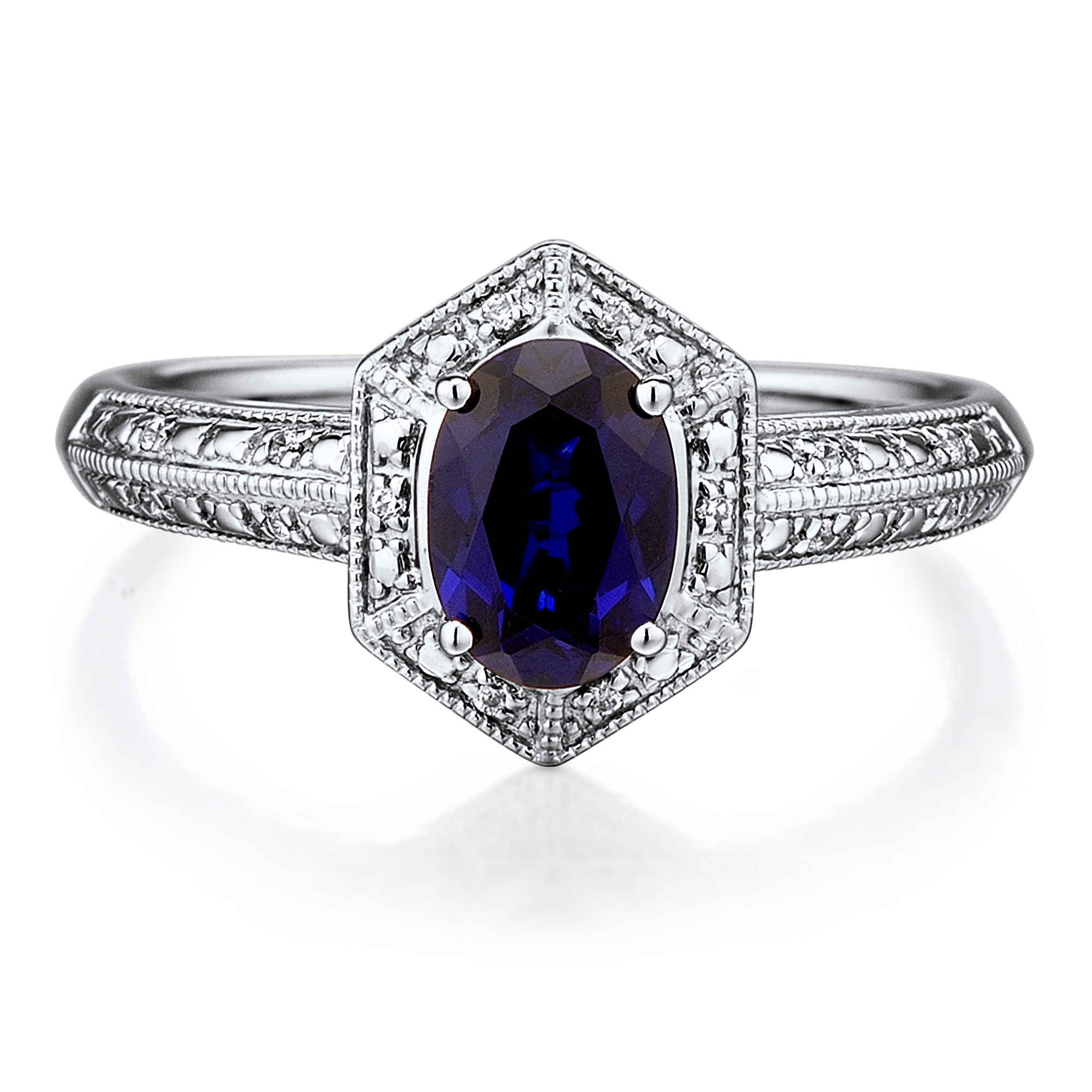 Lab Created Blue Sapphire Ring | Helzberg Diamonds