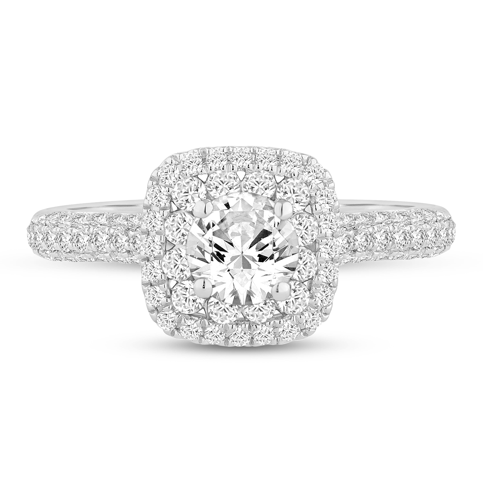 Helzberg Signature Diamond Halo Engagement Ring