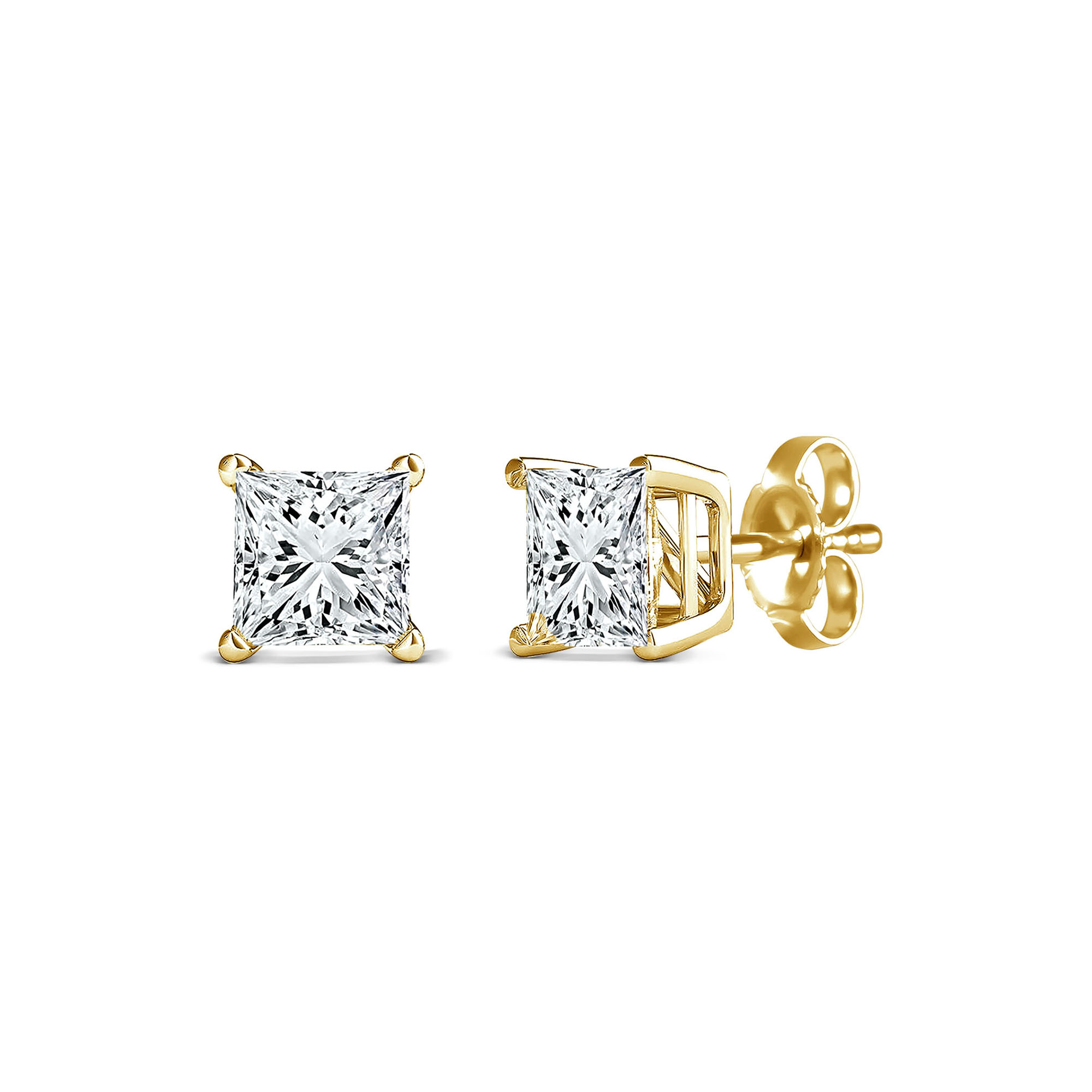 Princess Cut Diamond Stud Earrings 1 2 Ct Tw   2515559 