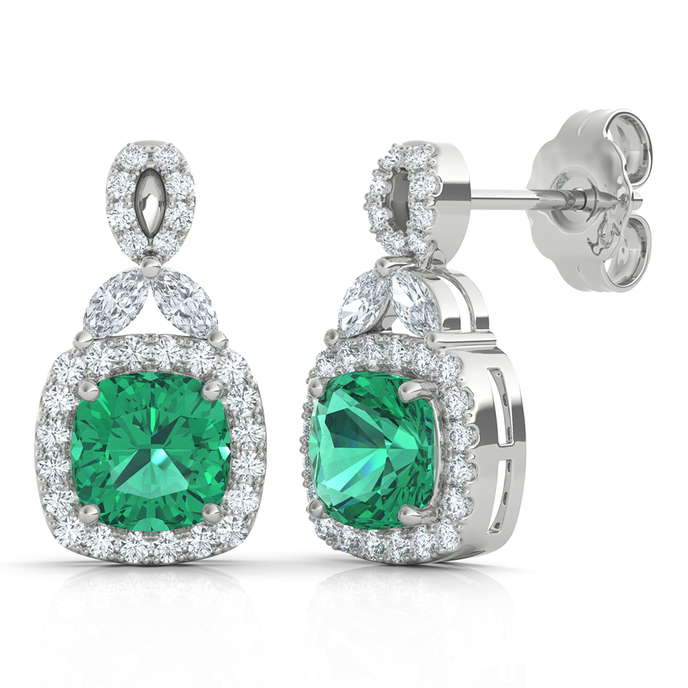 created emerald earrings