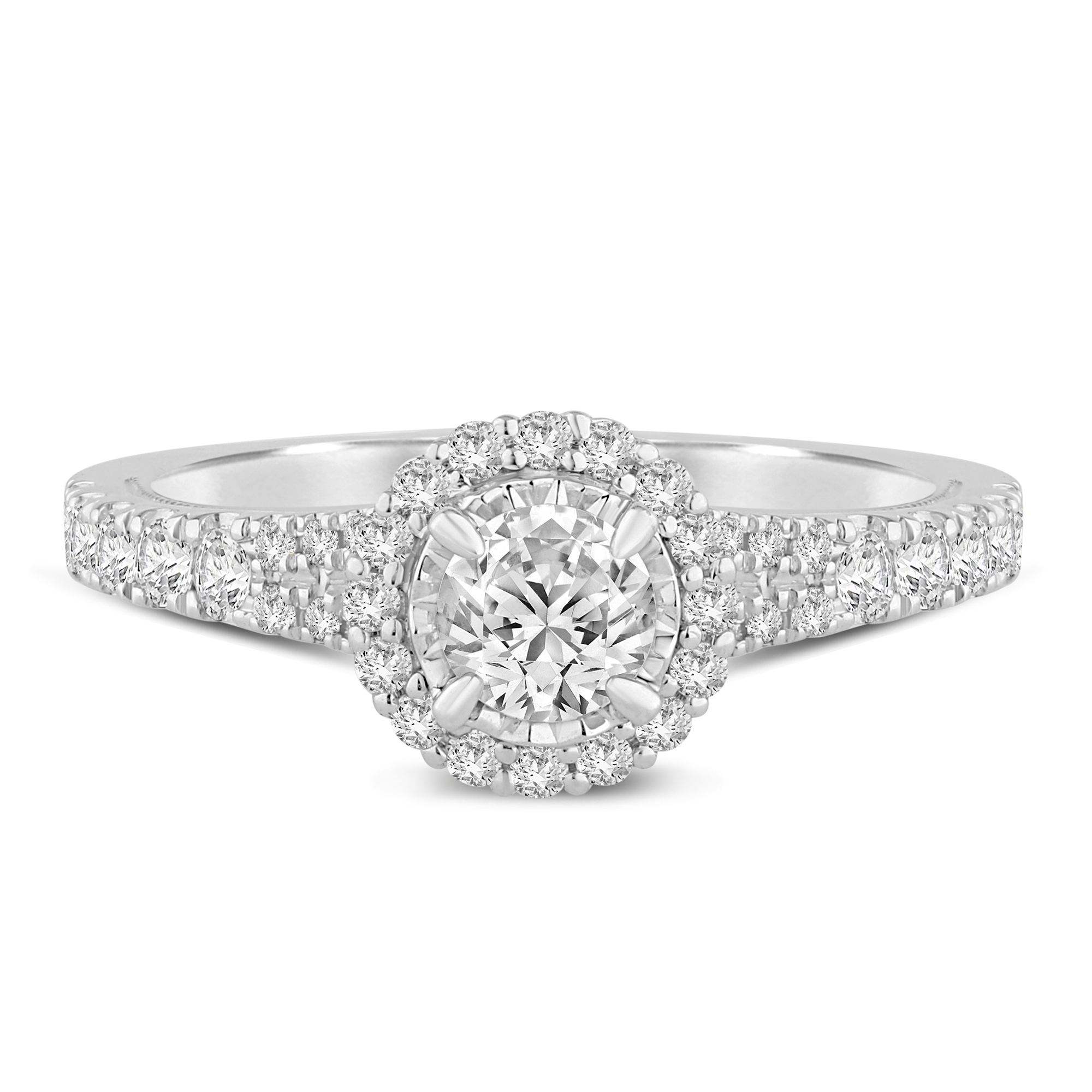 Helzberg Signature Diamond Halo Engagement Ring