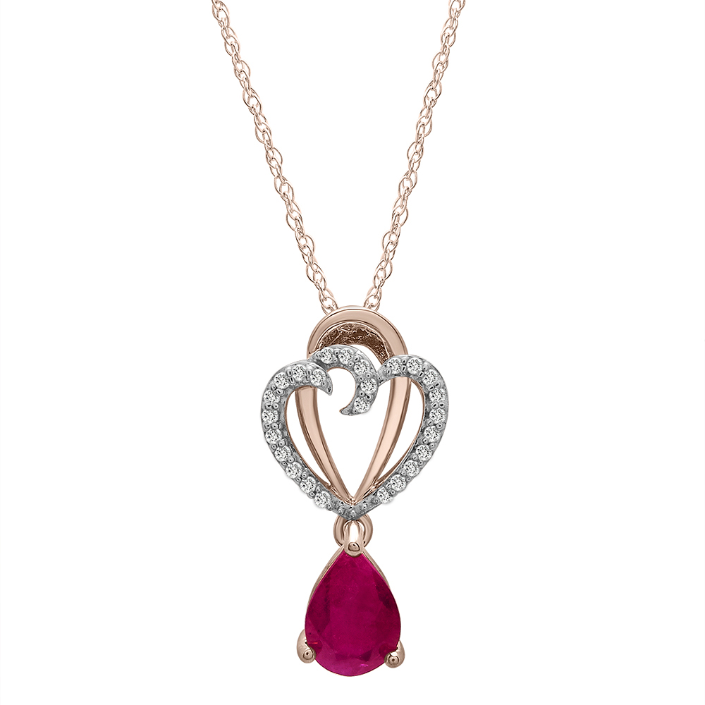 helzberg rose gold necklace