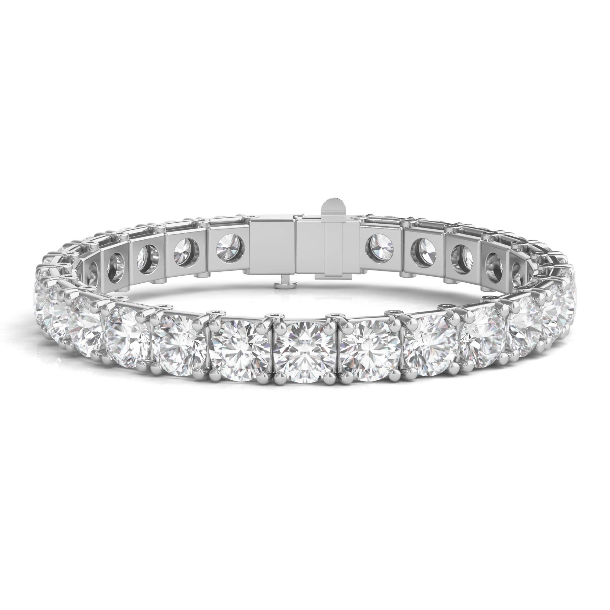 Lab Grown Diamond Tennis Bracelet In 14k White Gold