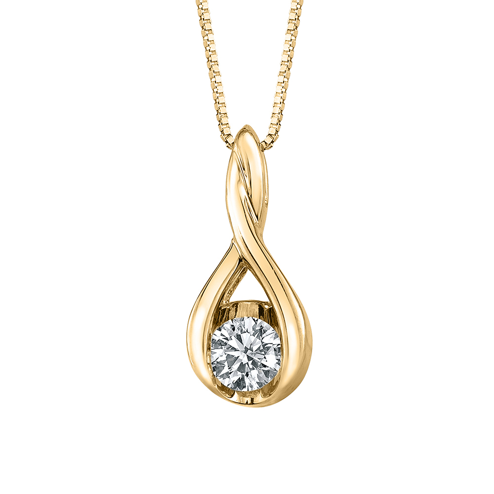 Sirena® Diamond Pendant Twist in 14K Yellow Gold