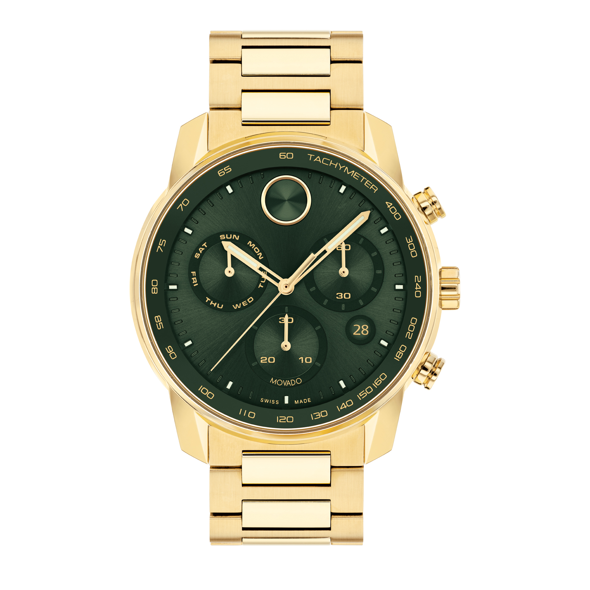 Movado gold chronograph new arrivals