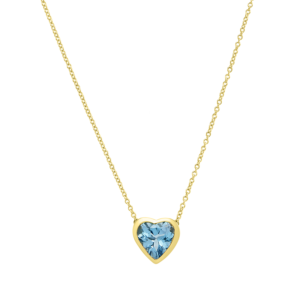 Amethyst Heart Shaped Necklace in 10K Yellow Gold | Helzberg Diamonds