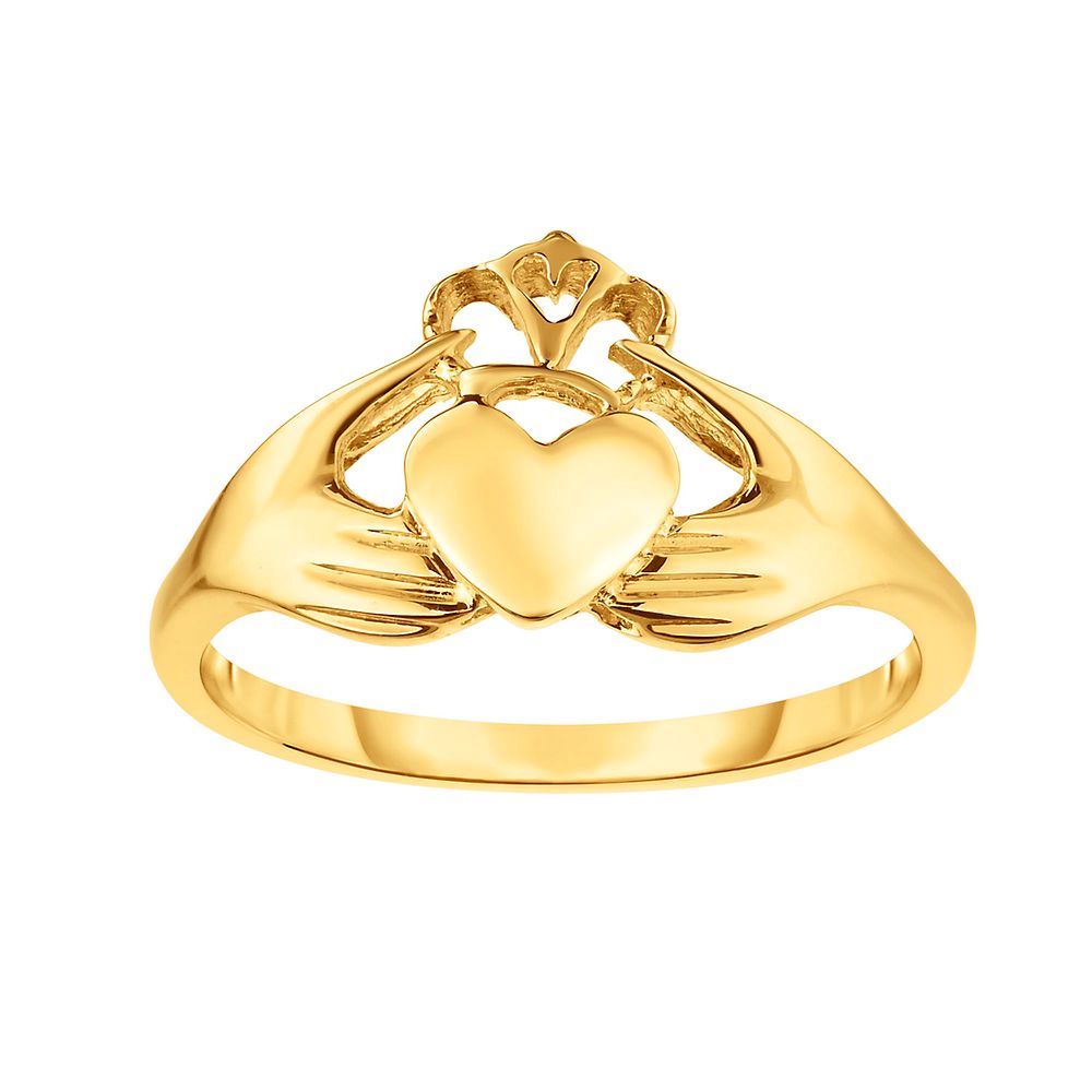 Irish Claddagh Ring in 14K Yellow Gold | Helzberg Diamonds