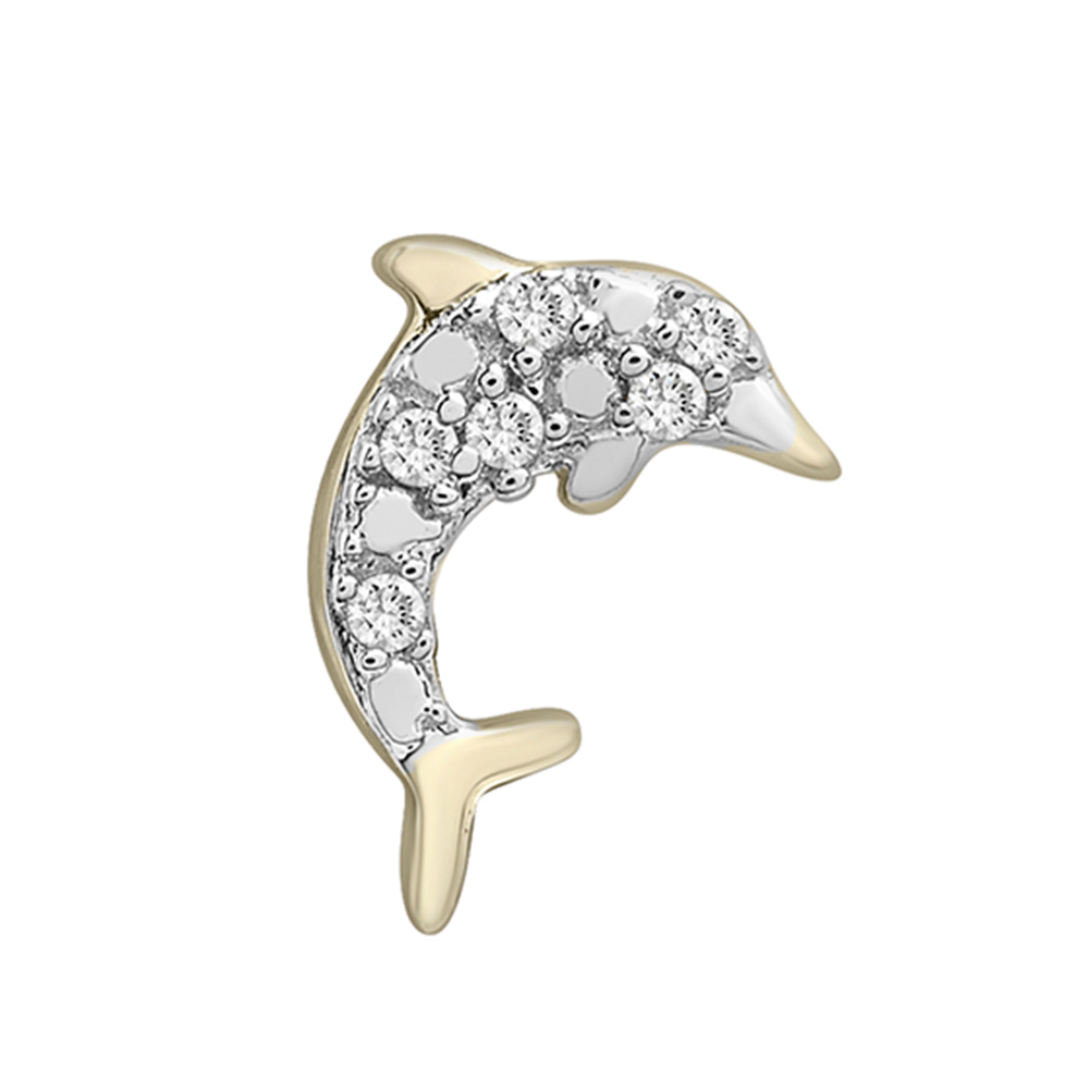 dolphin diamond earrings