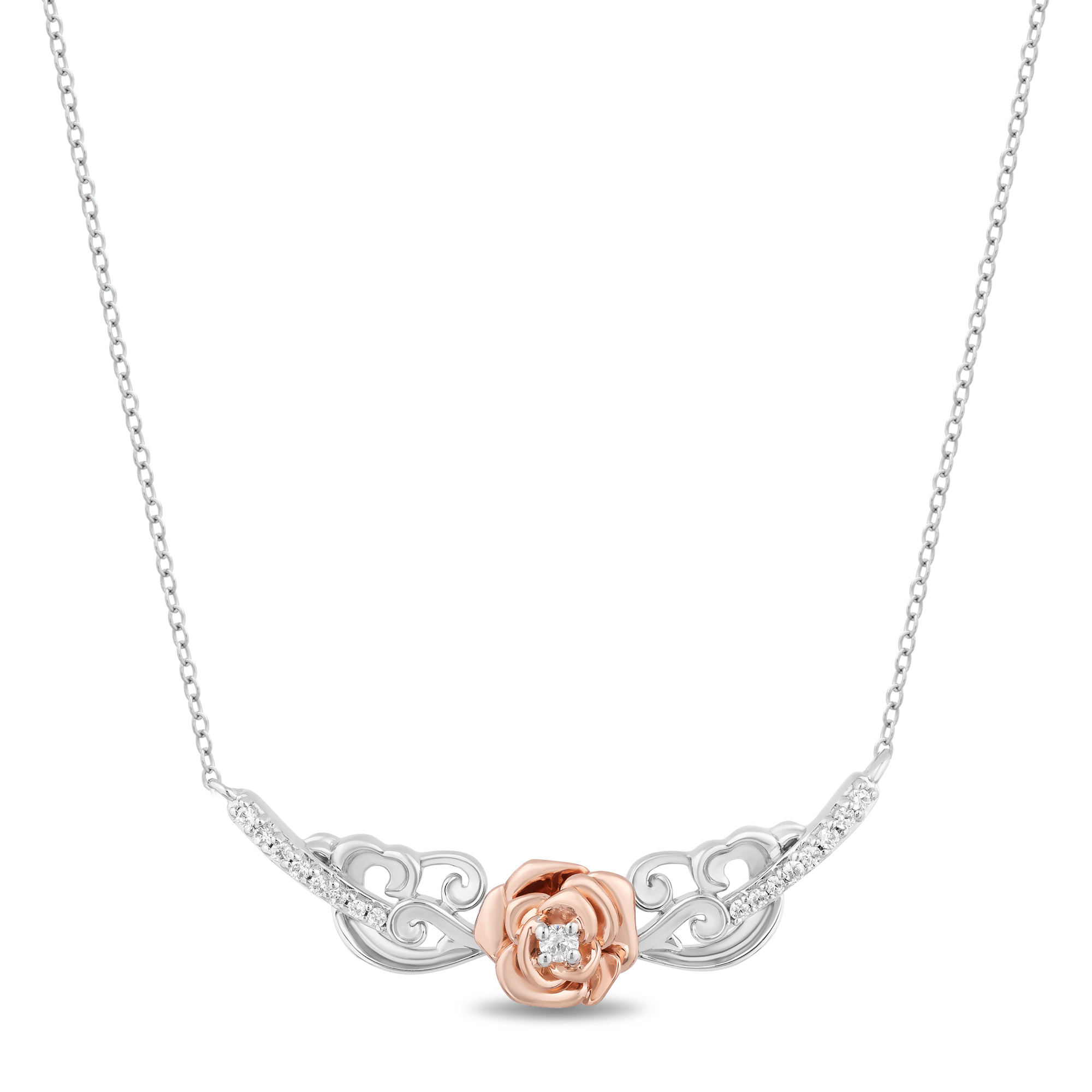 Enchanted Disney Belle Diamond Necklace