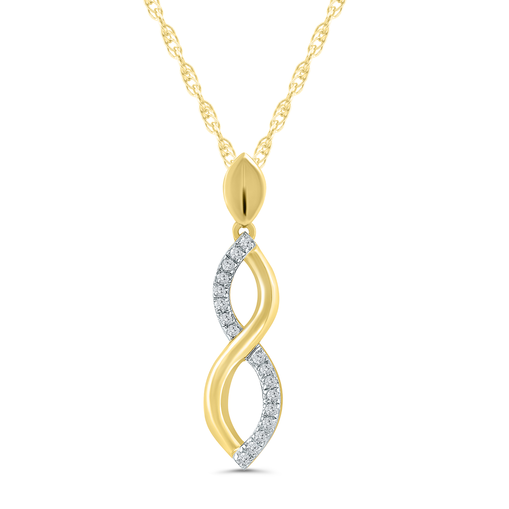 Diamond Accent Twist Infinity Pendant