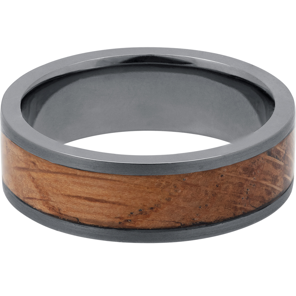 Lashbrook Men S Wood Inlay Wedding Band In Tantalum   2534570 