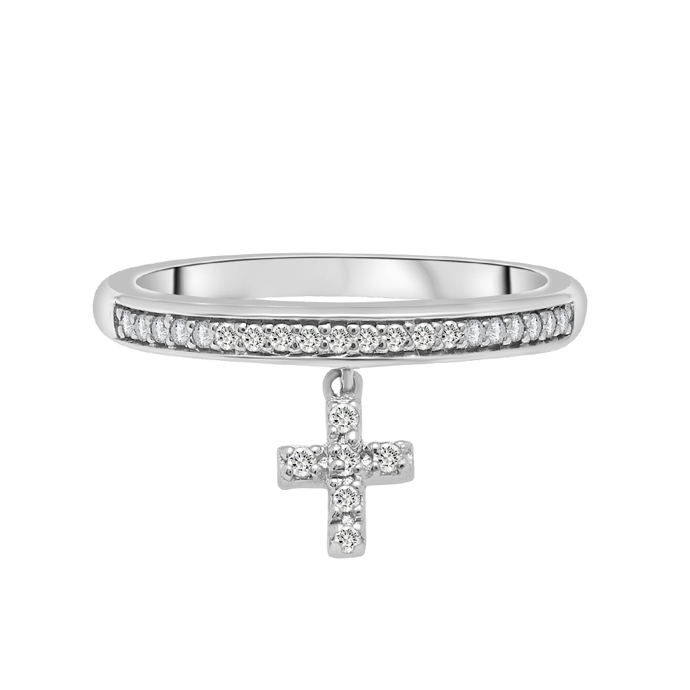 cross charm ring