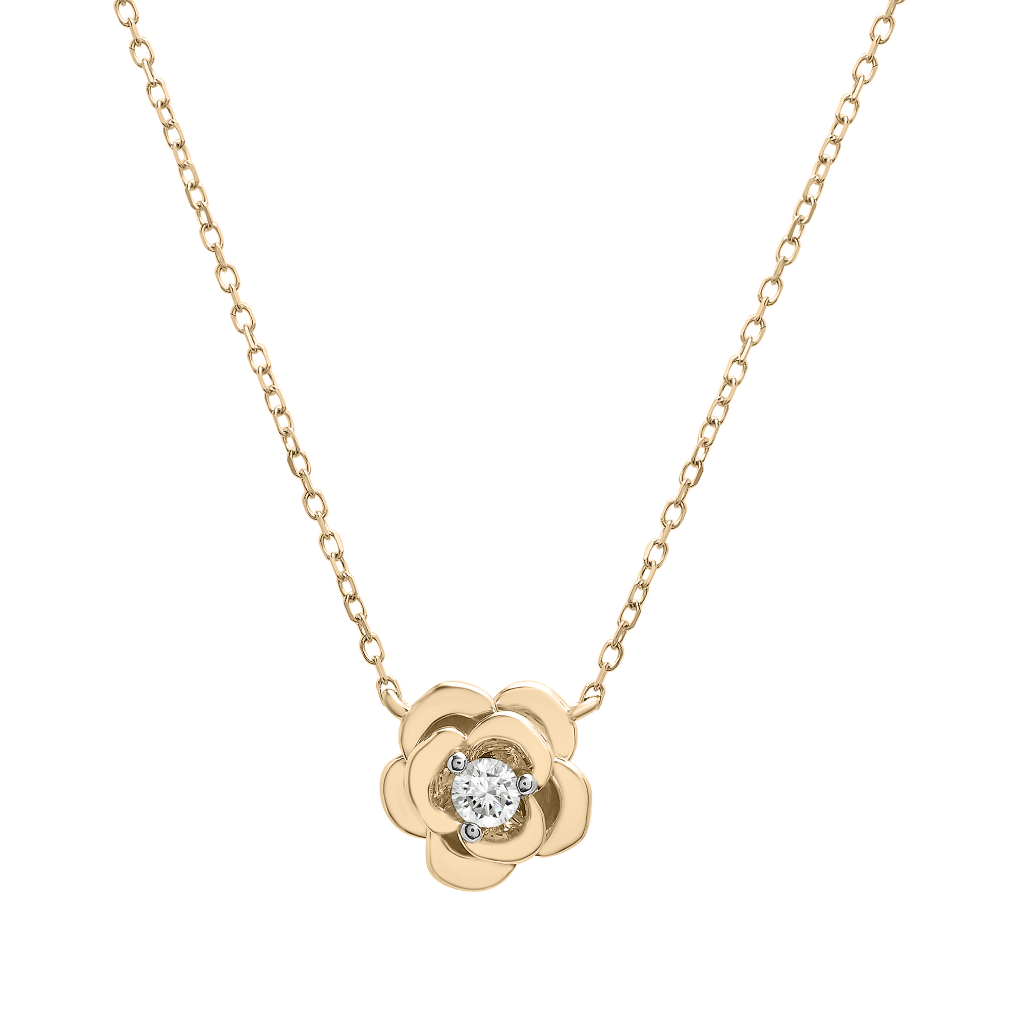 Aurate New York Diamond Bezel Necklace, 18K Yellow Gold