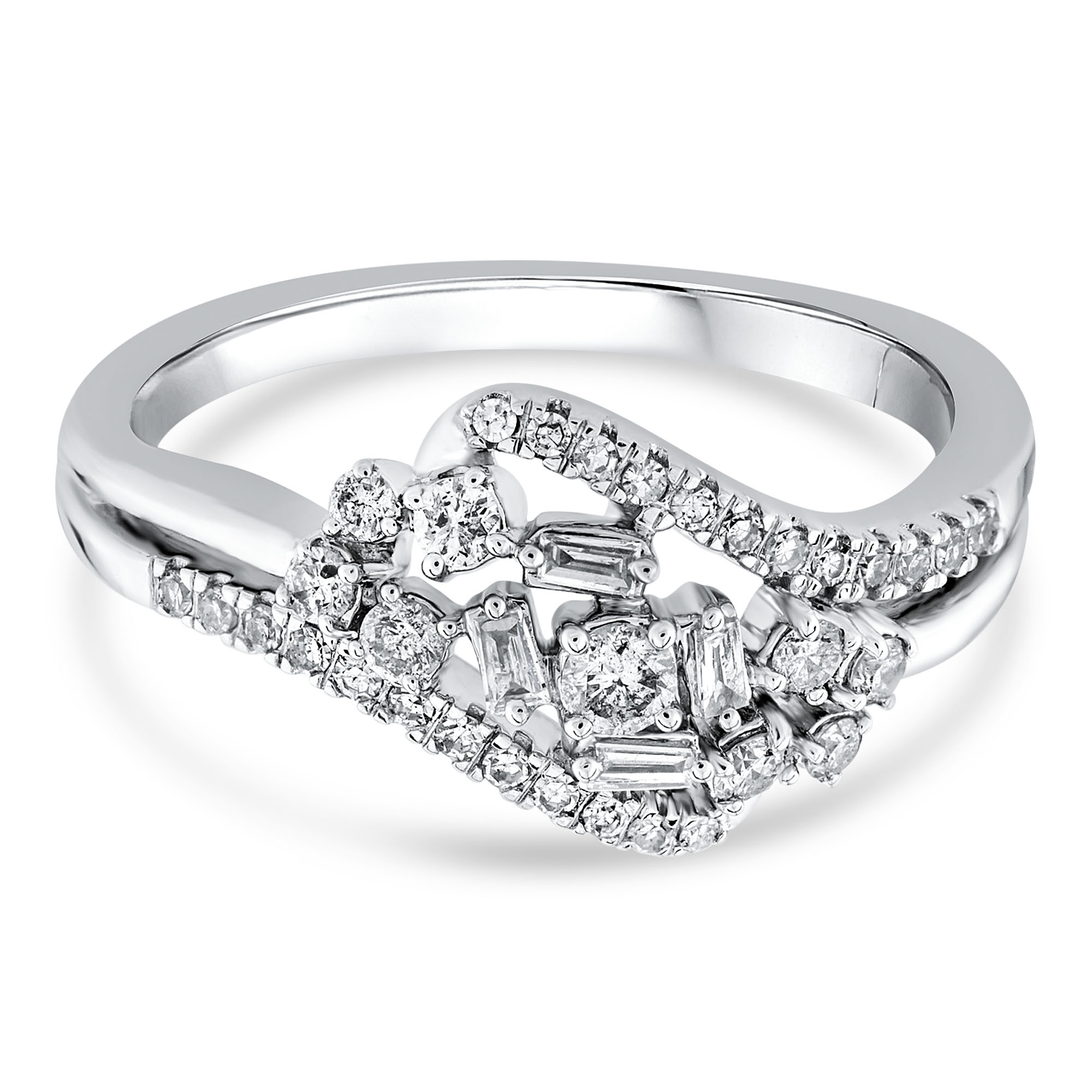 Multi-Diamond Ring in 10K White Gold