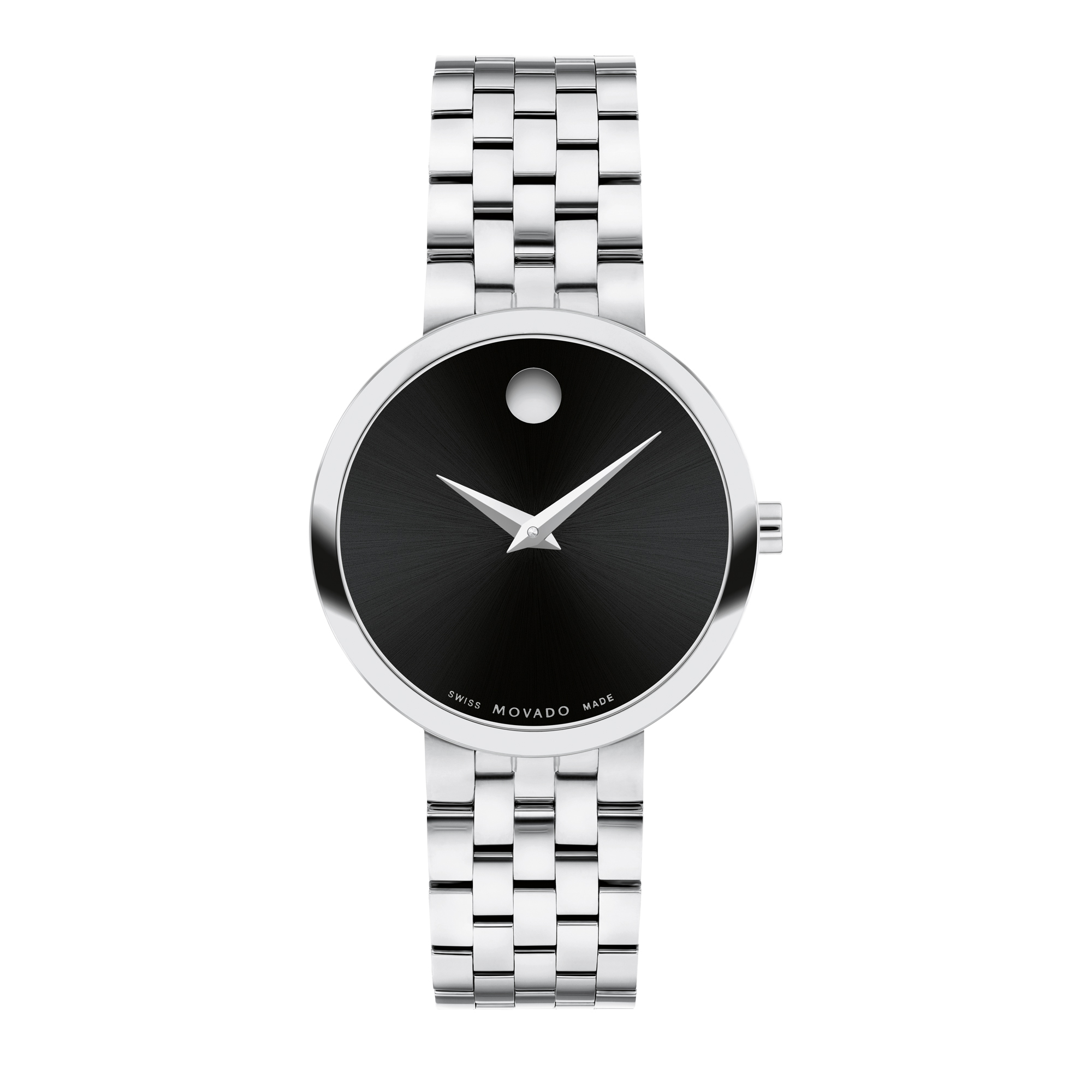 Movado Museum store watch Swiss sapphire ladies unisex leather 30mm 87G4875 5291904.